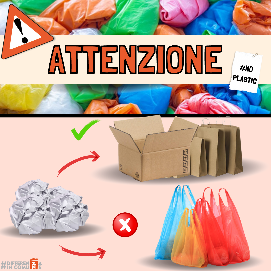 Per la raccolta della carta si possono utilizzare sacchetti di plastica?  🤔🛍️ - differenzaincomune
