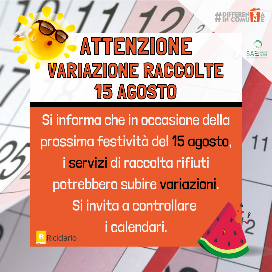 Attenzione - festività