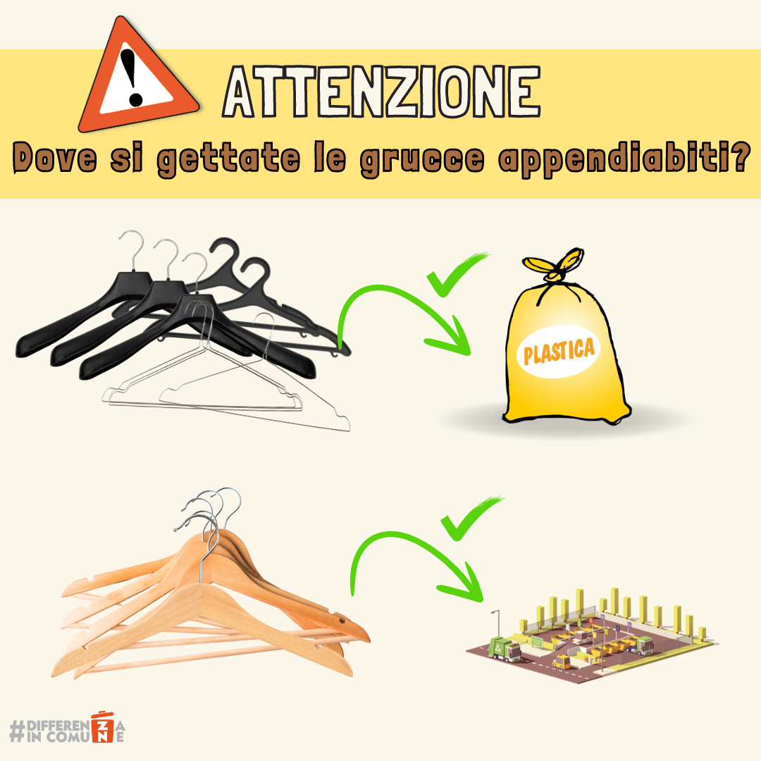 Una volta rotte, dove vanno gettate le grucce appendiabiti? 👗 -  differenzaincomune