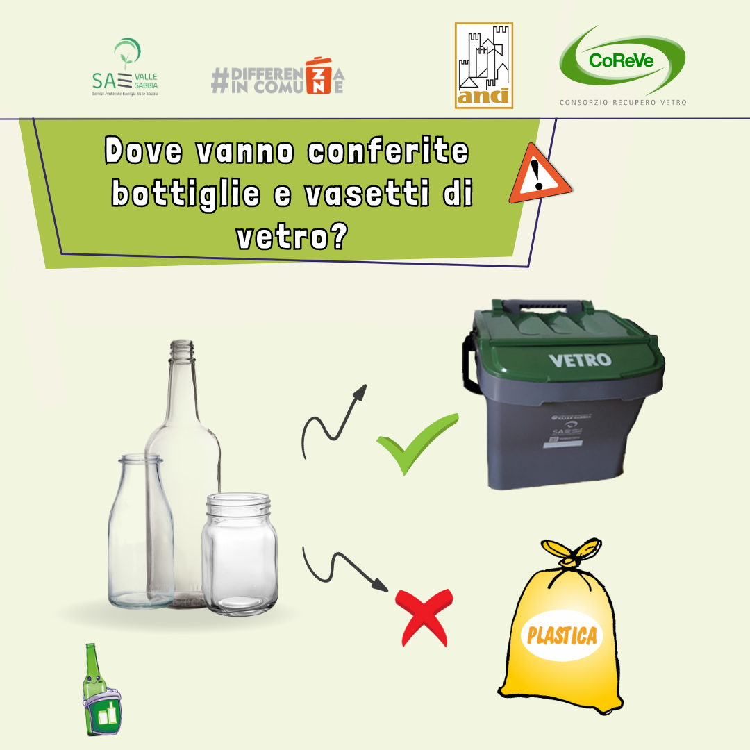 Dove vanno conferite bottiglie e vasetti di vetro (1)