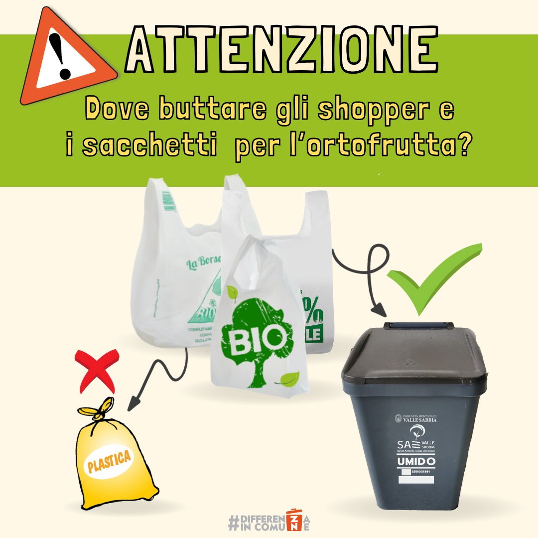 20012024 - Dove buttare gli shopper e i sacchetti per l’ortofrutta…